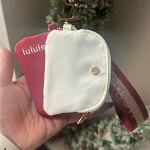 lululemon athletica Red and White Wristlet